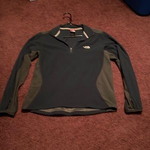 Mens North Face Sweater 1/4 Zip Blue M Medium